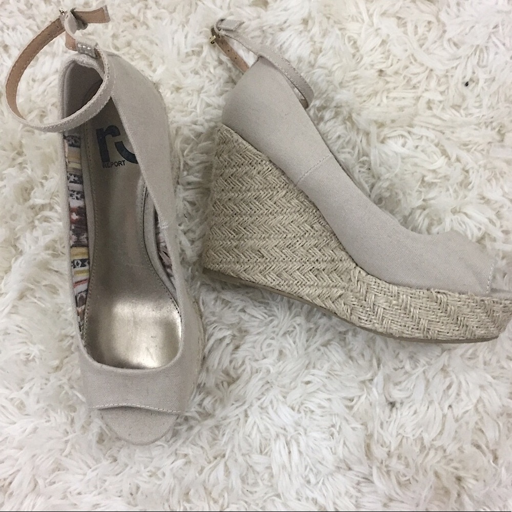 Espadrilles WEDGES - nearly new - BEIGE 🌺🌼